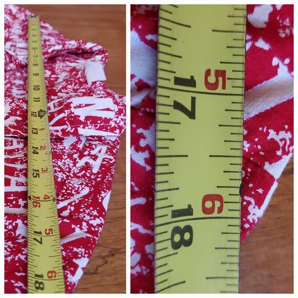 Vintage Hawaiian Shirt Mens M Red Pelele Hawaii Oahu Kauai Maui Palm Tree Button - Picture 9 of 11